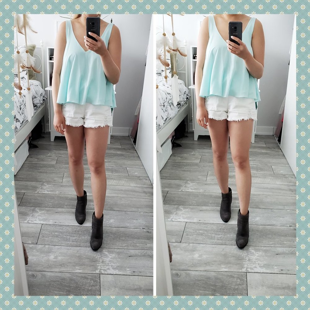 Zara Flowy‎ Mint Tank